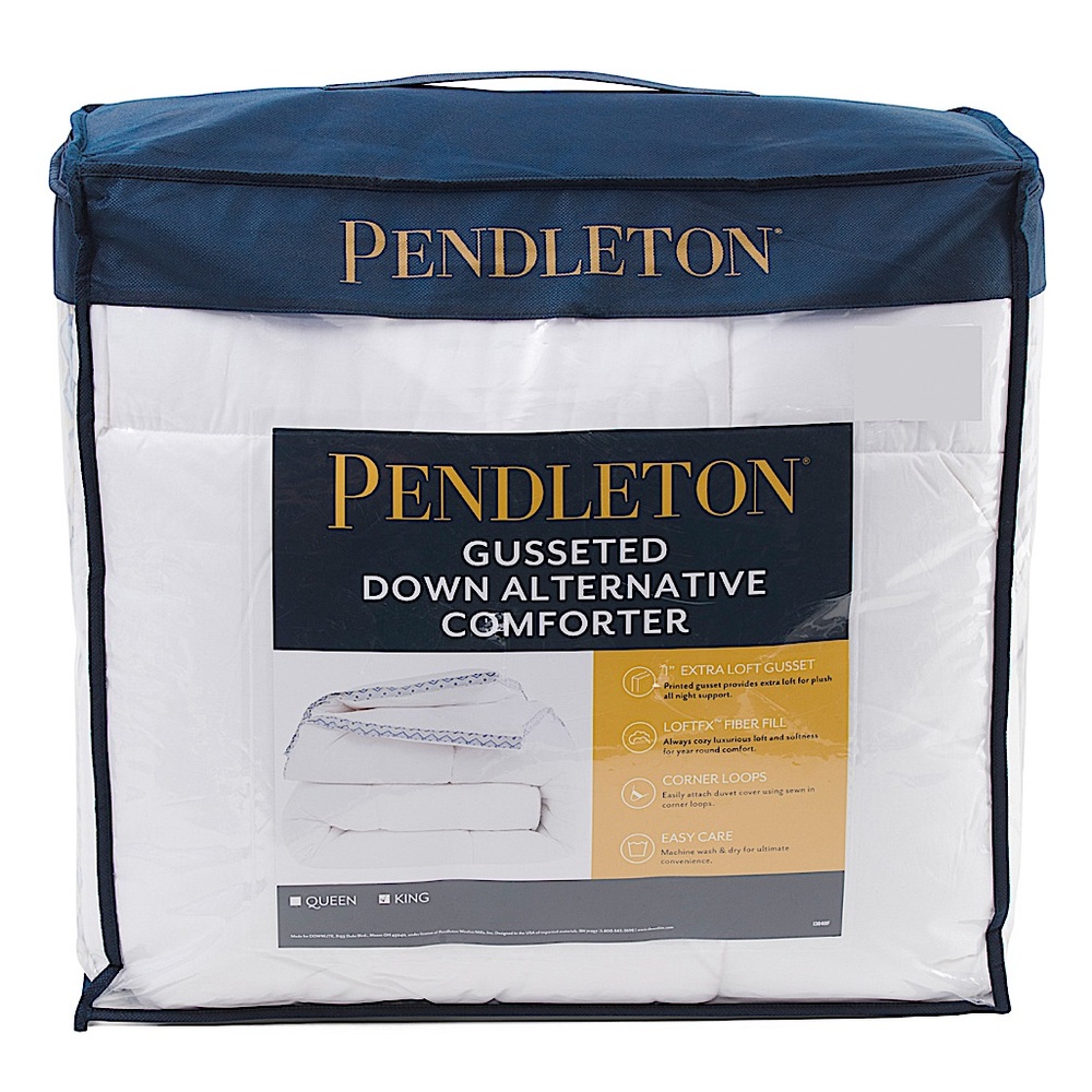 New! PENDLETON Printed Gusset Down Alternative Comforter size King